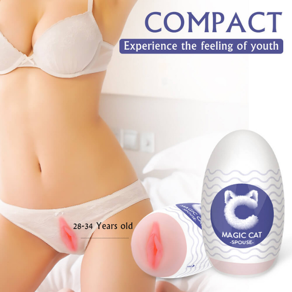 Magic Cat Masturbator Egg - Pocket-Sized Textured Stroker