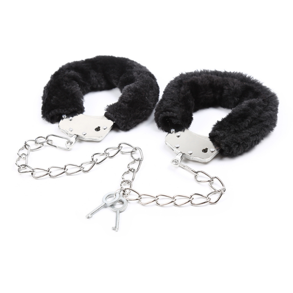 Premium Plush Fur-Covered Handcuffs & Ankle Cuffs