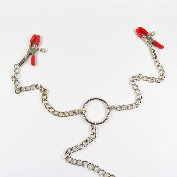 Adjustable Nipple Play Clamps with 80cm Body Chain