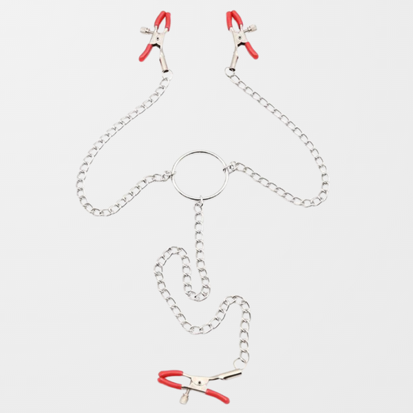 Adjustable Nipple Play Clamps with 80cm Body Chain