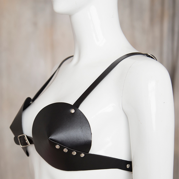 Adjustable Sexy PU Bra: Vegan Leather Lingerie