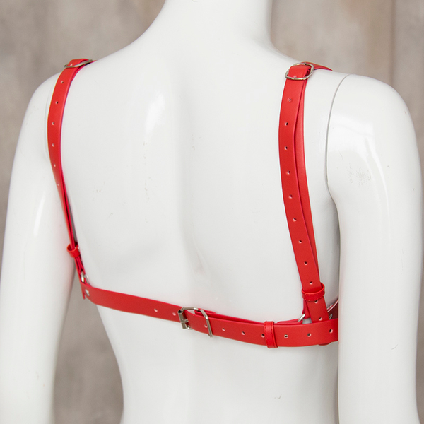 Adjustable Sexy PU Bra: Vegan Leather Lingerie