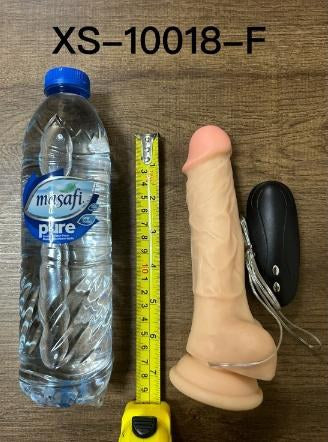 Adonis Vibrating Dildo 17cm - Flesh PVC 20 Frequency