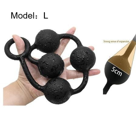 Graduated anal beads plug silicone UAE