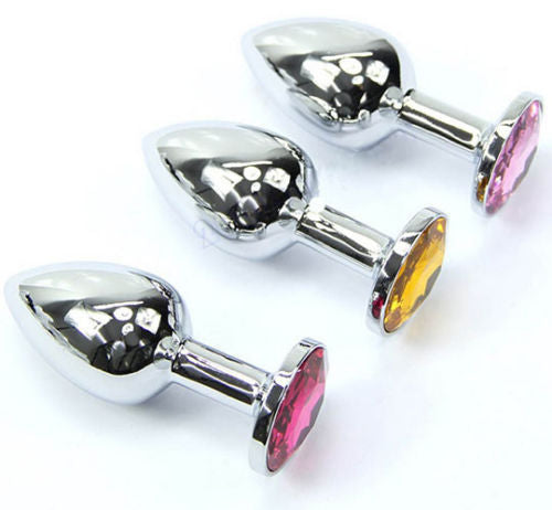 Super Jewelled Metal Anal Butt Plugs
