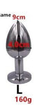 Jeweled Metal Anal Plug - Large