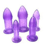 5-Piece Hollow Shell Anal Plug Set - Purple