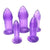 5-Piece Hollow Shell Anal Plug Set - Purple