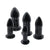 5-Piece Hollow Shell Anal Plug Set - Black