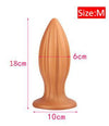 Golden Liquid Silicone Big Anal Plug - Medium