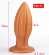 Golden Liquid Silicone Big Anal Plug - Extra Large