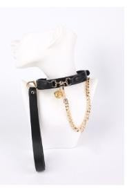 PU Leather Bell Collar and Leash Set