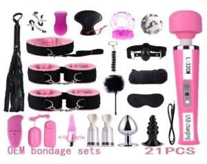 21-Piece BDSM Beginner Set with AV Vibrator