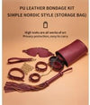 20-Piece BDSM Beginner's Bondage Set - Wine Red