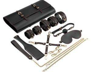 Leather BDSM Bundle Full Set - Black
