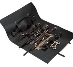 Leather BDSM Bundle Set - Black
