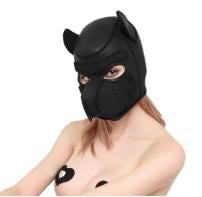 Neoprene Puppy Play Hood - Black