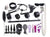 21-Piece BDSM Beginner's Bondage Set - Black