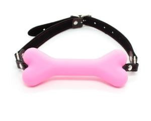 PVC Bone Ball Gag - Pink