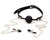Locking Ball Gag with Nipple Clamps
