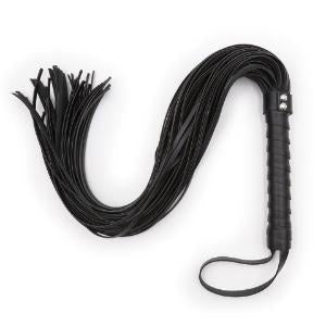 Leather Tassel Tuning Whip - Black & Red, 125cm