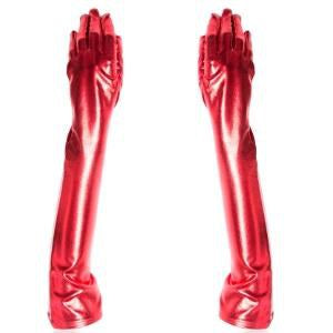 Spandex Long Gloves, 50cm - Red