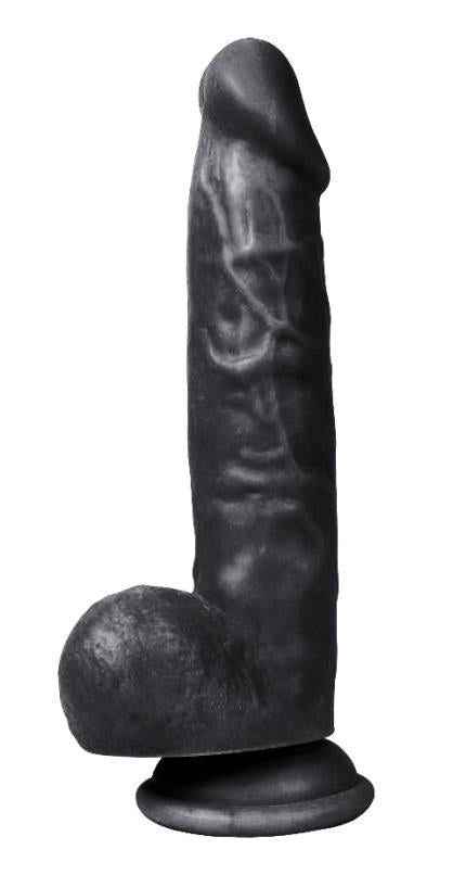 Mars PVC Dildo with Balls and Suction Cup 20cm - Black