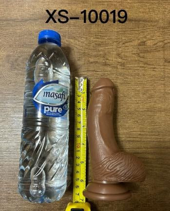 Andrew PVC Dildo with Balls and Suction Cup 16cm - Brown