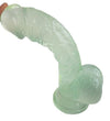 Standard Dildo 18.5cm - Green Transparent TPE