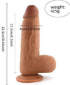 Fat Dildo 21.5cm - Brown Medical PVC