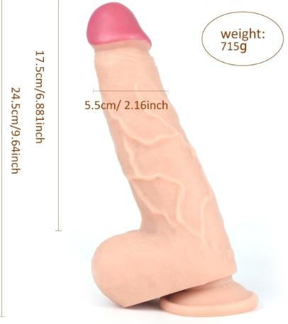 Big Cockhead Dildo 24.5cm - Flesh Medical PVC