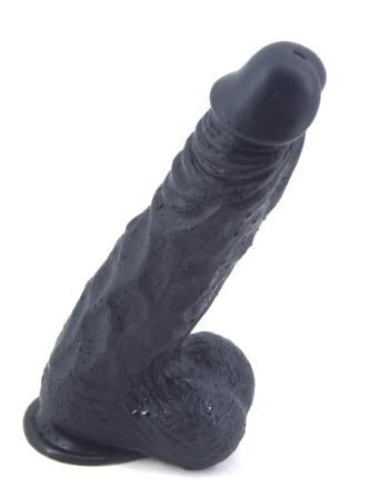 Big Cockhead Dildo 28.5cm - Black Medical PVC