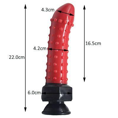 Silicone Dildo 22cm - Red Medical Silicone