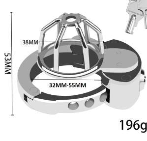 Compact cage chastity lock detail Dubai
