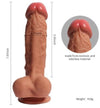 Double Layer Liquid Silicone Dildo 21cm - Realistic Flesh
