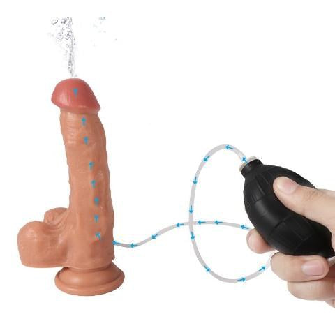 Ejaculating Dildo 18.5cm - Compact Medium Hardness