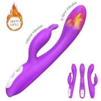 Intelligent heating rabbit vibrator purple UAE
