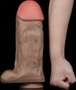 Large liquid silicone dildo brown in Dubai