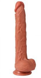 Len Dilan Dual Layer Silicone Dildo 26.5cm - Flesh