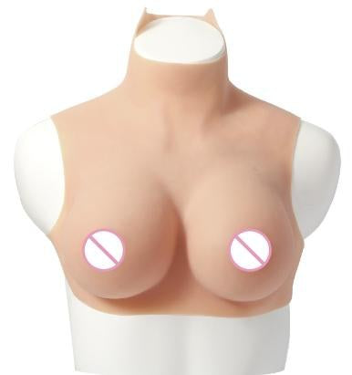 Silicone breast form D cup high collar in the UAE