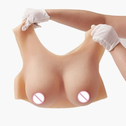 Silicone breast form D cup low collar in Dubai