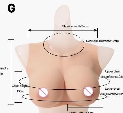 G cup breast form measurements UAE