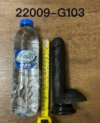 Soft Dildo 17.7cm - Black Medical Double Layer Silicone