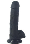 Soft Dildo 17.7cm - Black Medical Double Layer Silicone
