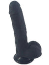 Soft Dildo 19cm - Black Medical Double Layer Silicone