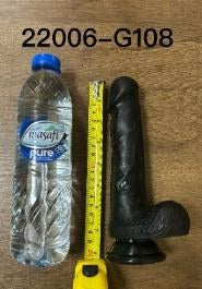 Soft Dildo 20cm - Black Harness Compatible Silicone