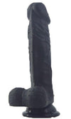 Soft Dildo 21.5cm - Black Harness Compatible Silicone