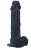 Soft Dildo 21.5cm - Black Harness Compatible Silicone Large