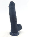 Soft Dildo 23.5cm - Black Harness Compatible Silicone