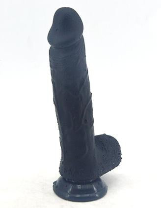 Soft Dildo 23.5cm - Black Harness Compatible Silicone